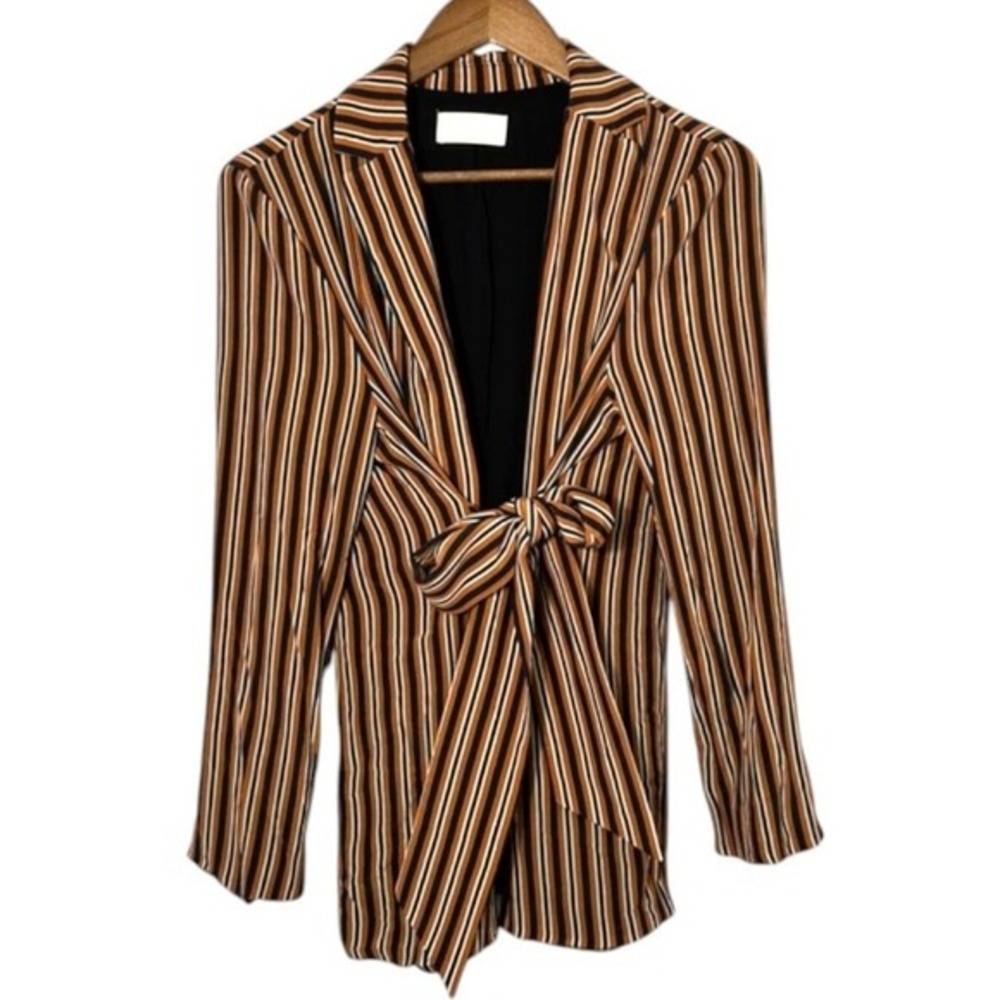 Capulet Aritzia Medium Striped Tie Front Blazer Academia Contemporary Chic